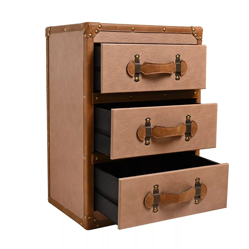 Harvey Makin - Tan 3 Drawer Storage Box Widdop & Co