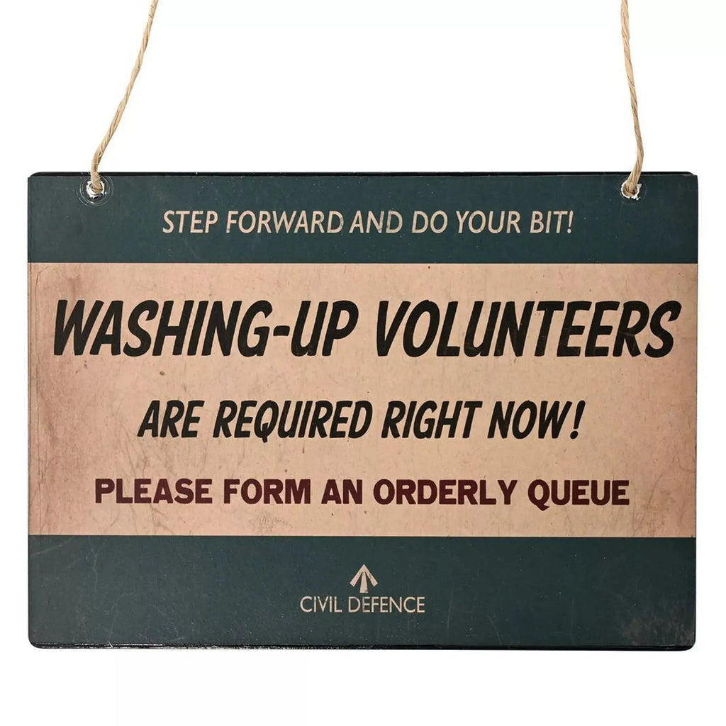 Civil Defence Washing Up Wall Plaque Widdop & Co