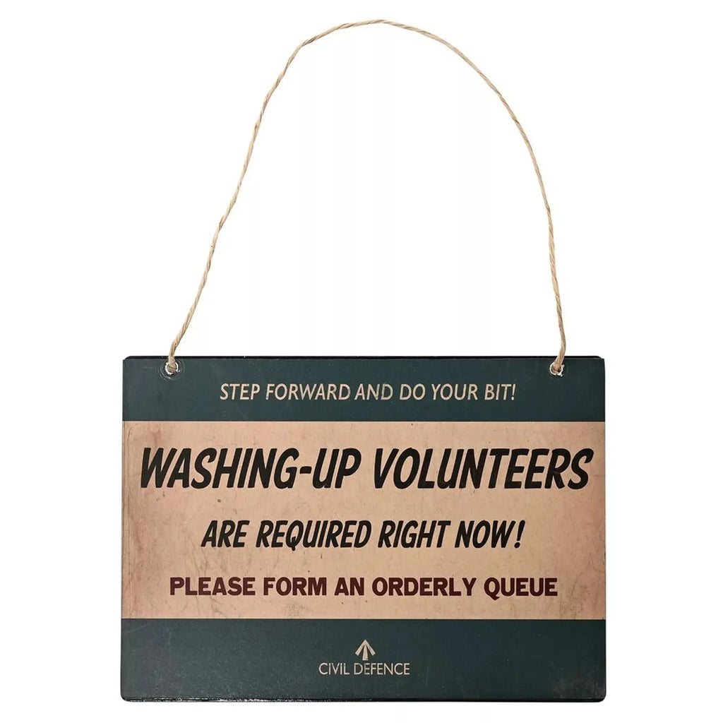 Civil Defence Washing Up Wall Plaque Widdop & Co