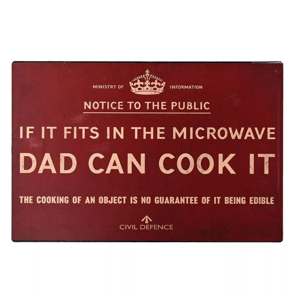 Civil Defence - Dad Microwave Wall Plaque Widdop & Co