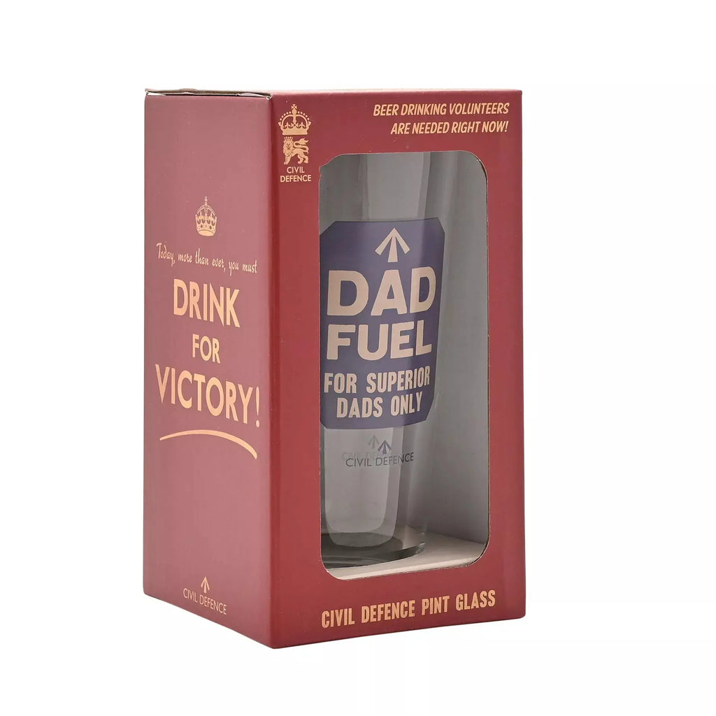 Civil Defence - Dad Fuel Pint Glass Widdop & Co