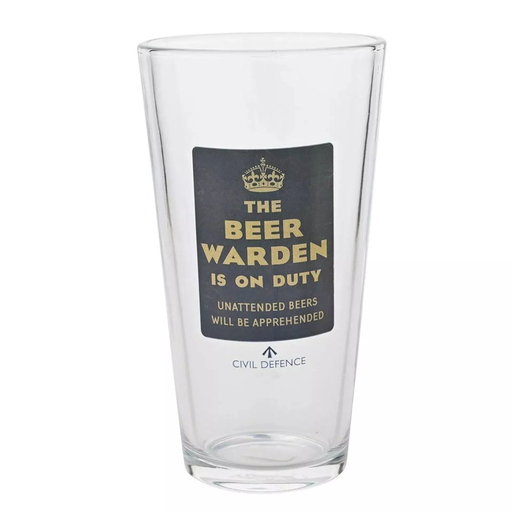 Civil Defence - Beer Warden Pint Glass Widdop & Co
