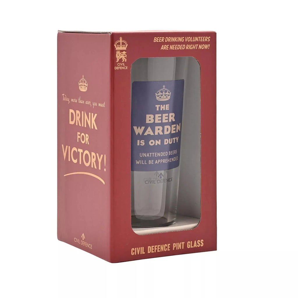 Civil Defence - Beer Warden Pint Glass Widdop & Co