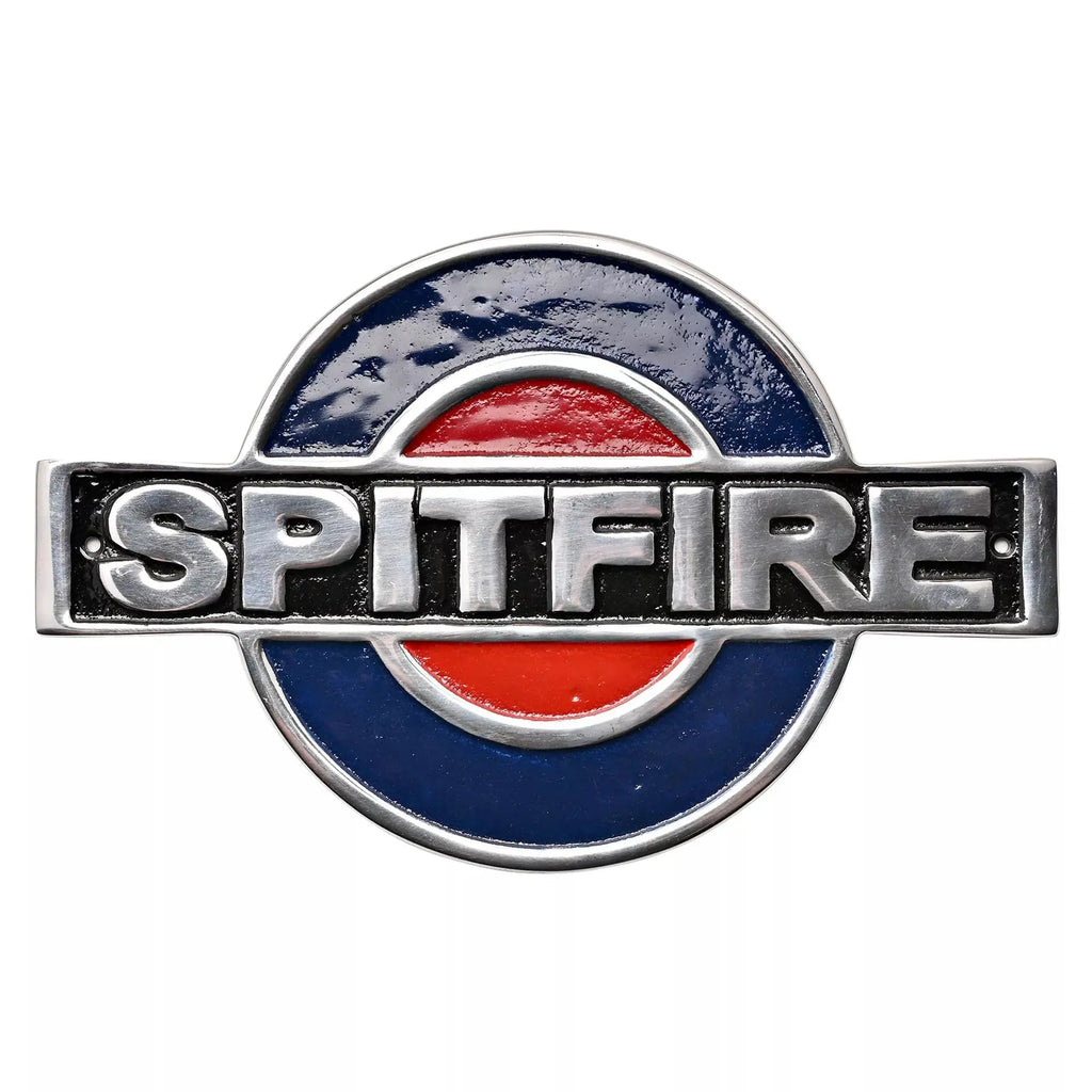 RAF Cast Aluminium Plaque - Spitfire Widdop & Co