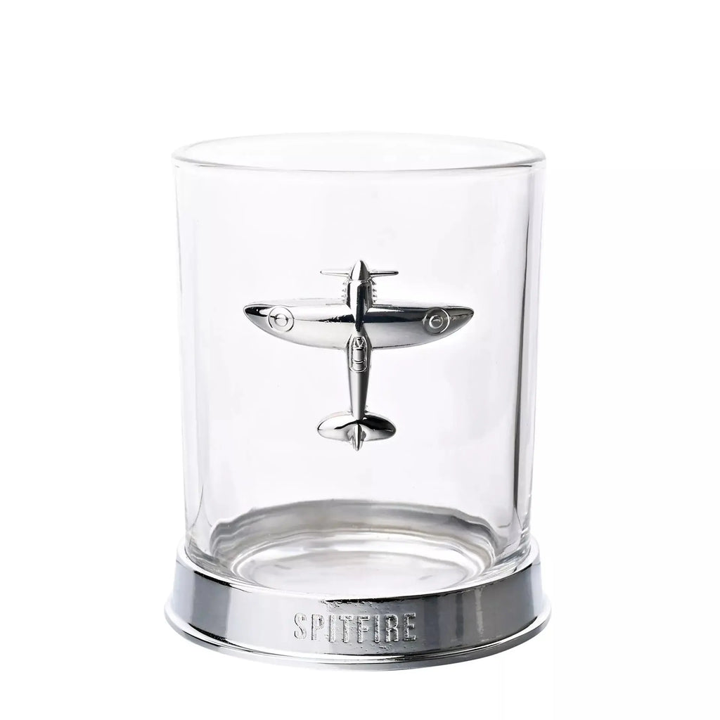 RAF Glass & Metal Whiskey Tumbler - Spitfire Widdop & Co