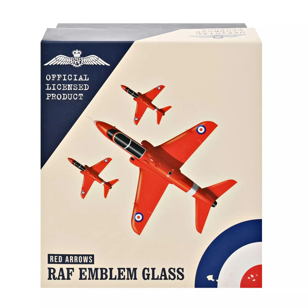 RAF Glass & Metal Whiskey Tumbler - Red Arrows Widdop & Co