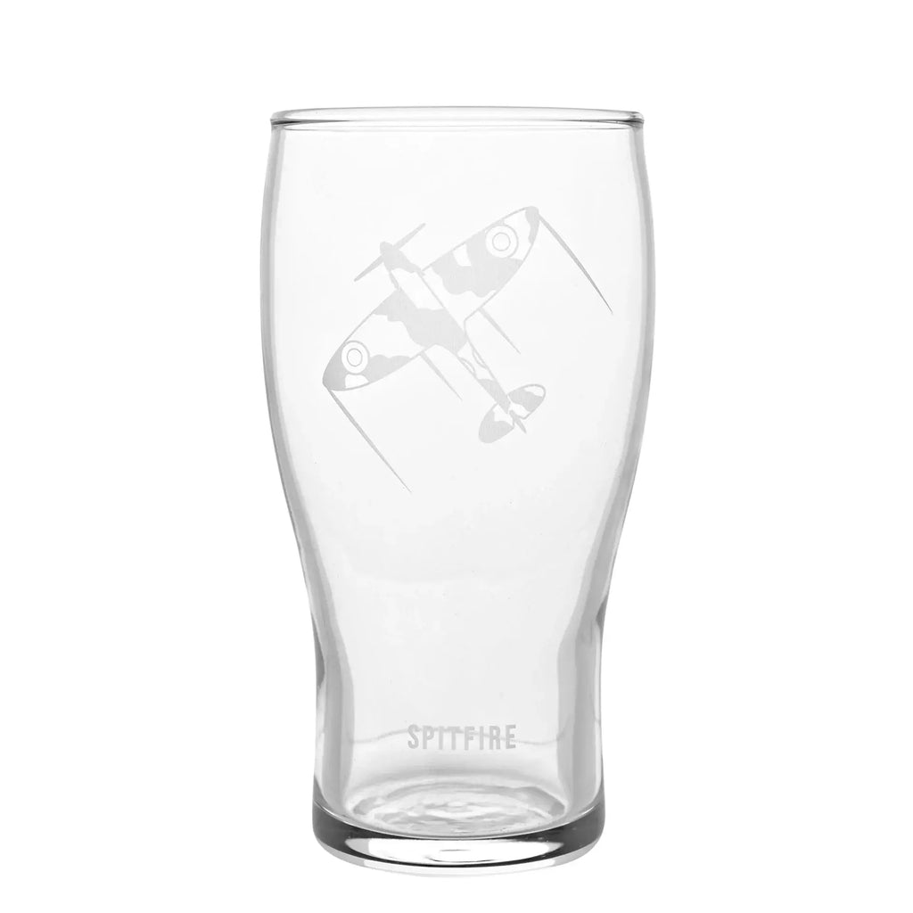 RAF Etched Pint Glass & Bottle Opener Set - Spitfire Widdop & Co