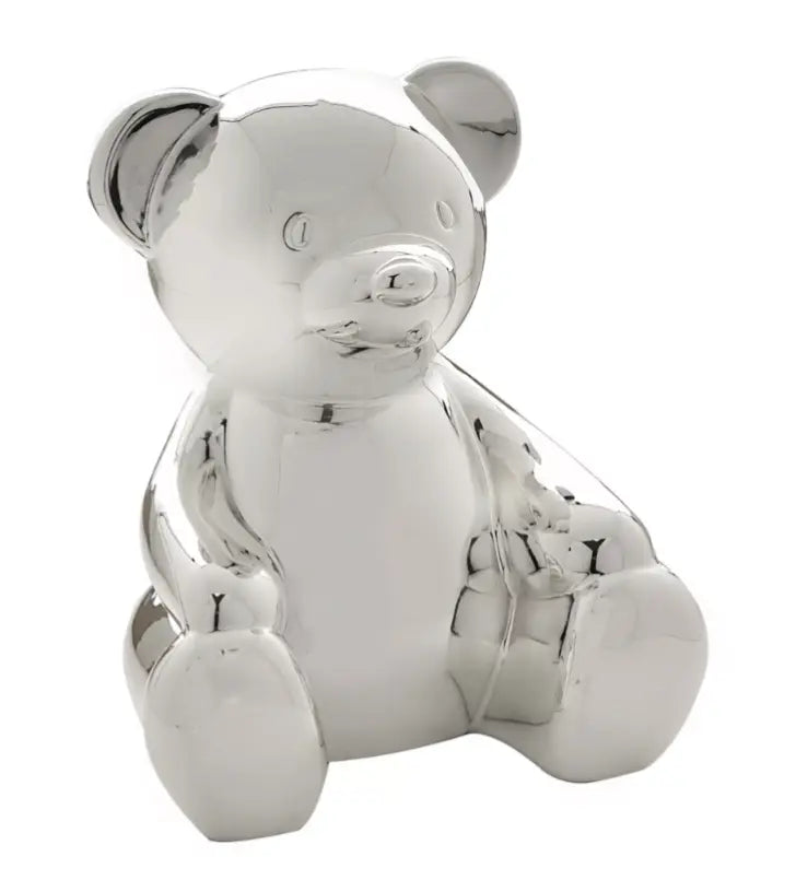 Baby Gift - Bambino Silver Plated Money Box - Teddy Bear Widdop & Co