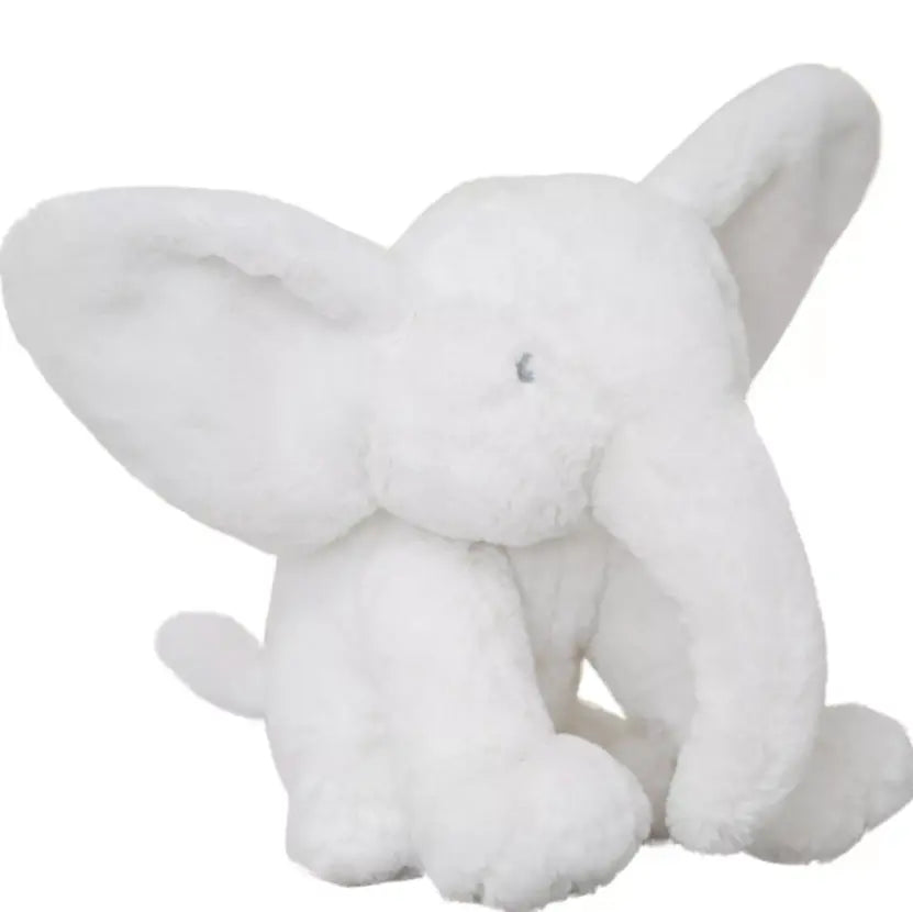 Baby Gift - Bambino White Plush Elephants Large 31cm Widdop & Co