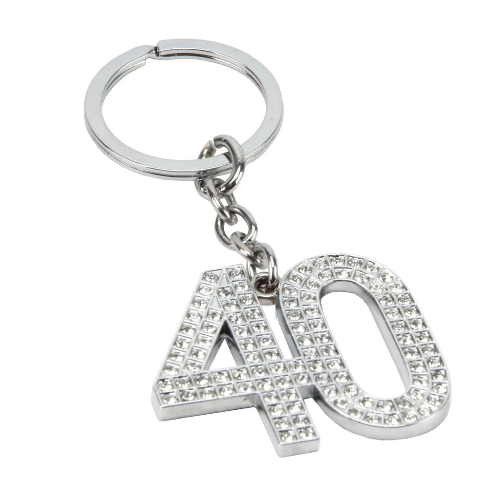 Milestones Crystal Keyring - 40 Widdop & Co