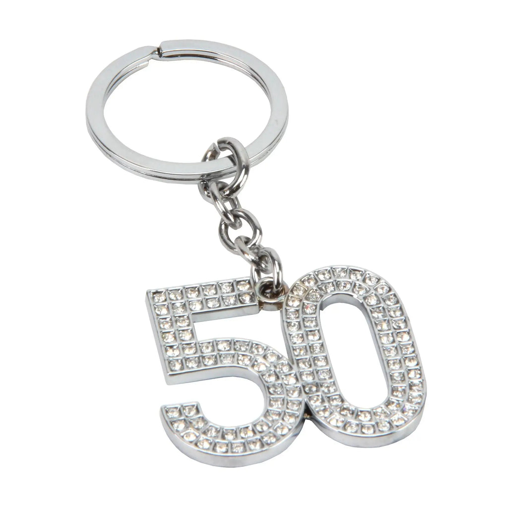 Milestones Crystal Keyring - 50 Widdop & Co