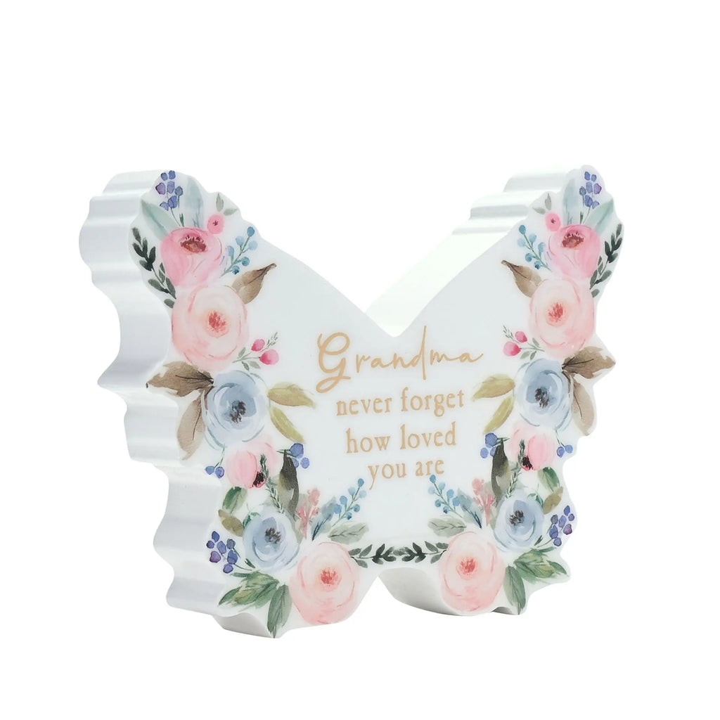 Standing Butterfly Plaque, Grandma Widdop & Co