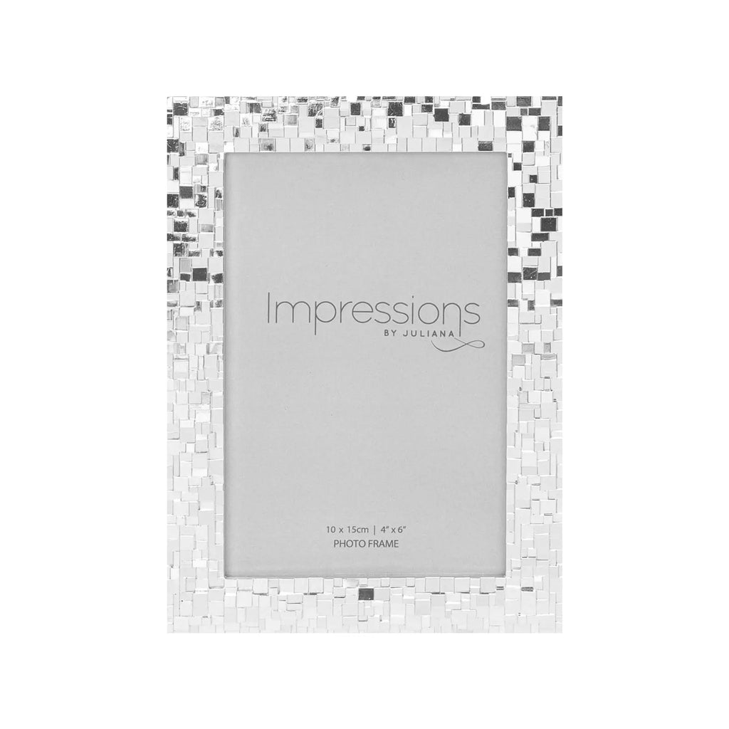 Mosaic Effect Silver Plated Photo Frame - 4" X 6" Widdop & Co
