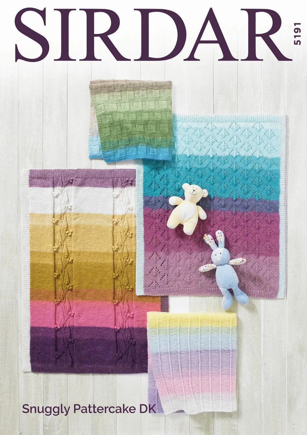 Sirdar Baby Blankets in Snuggly DK Knitting Pattern 5191